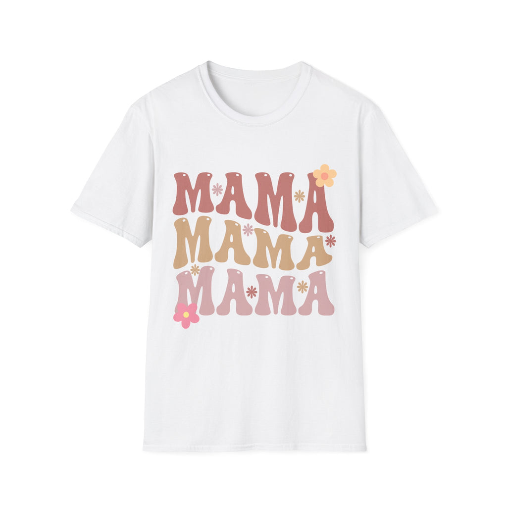 Mama Retro Floral Tee — ’MAMA’ Graphic Women’s T-Shirt