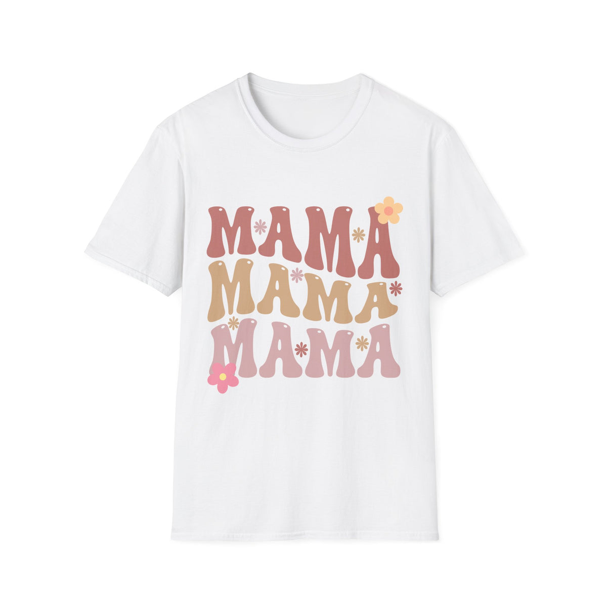 Mama Retro Floral Tee — ’MAMA’ Graphic Women’s T-Shirt