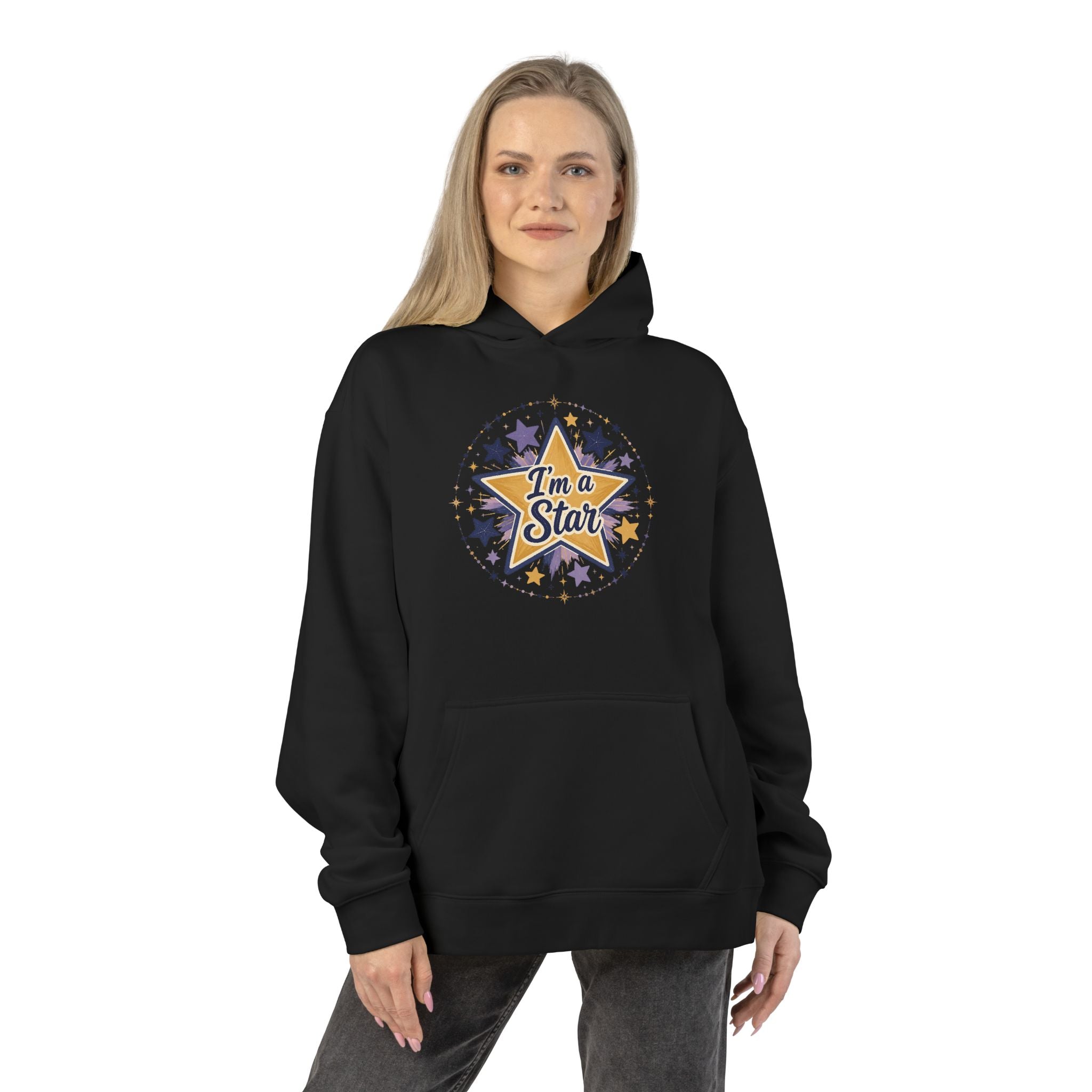 Star Graphic Hoodie — “I’m a Star” Retro Sparkle Design