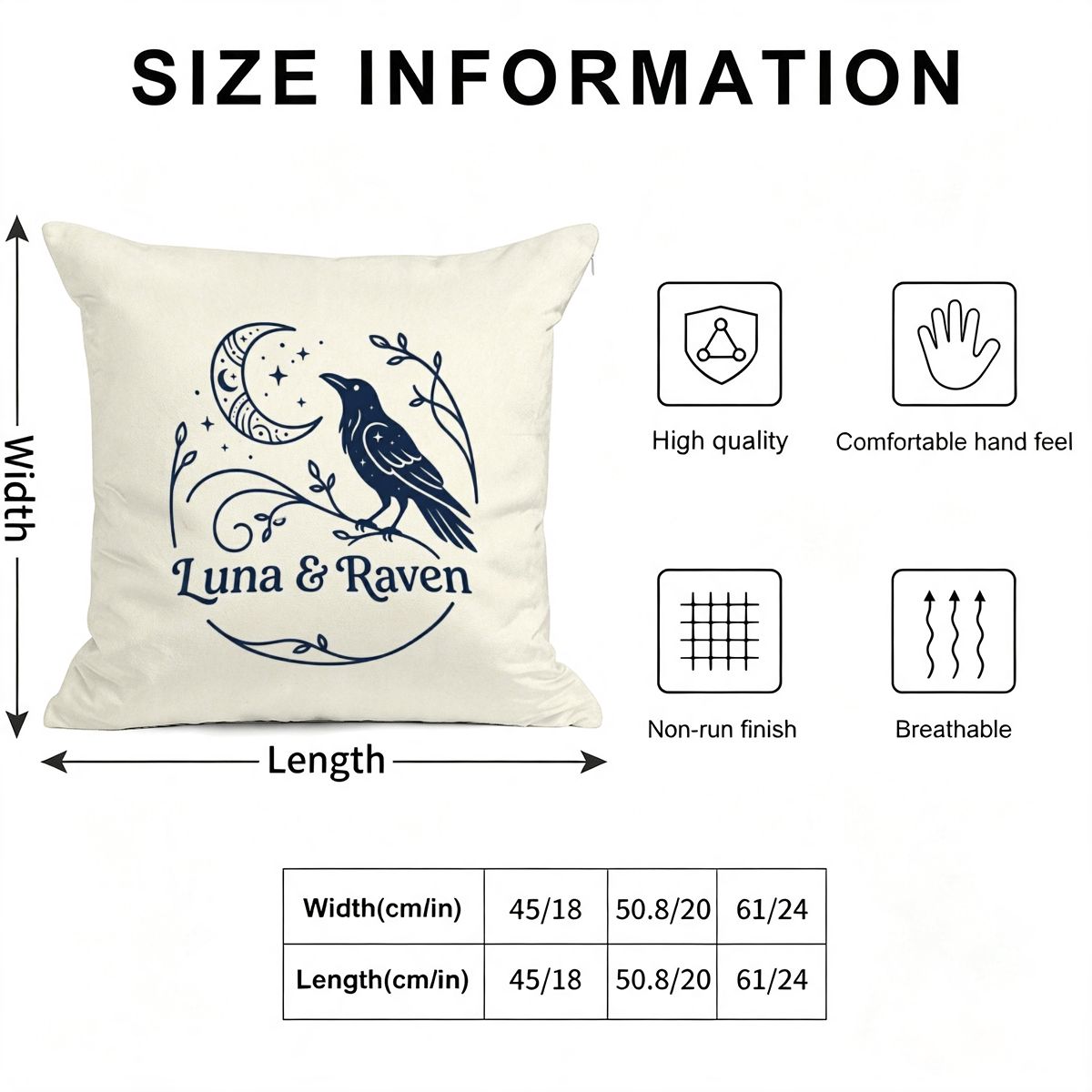 Luna & Raven Velvet Pillow Cover