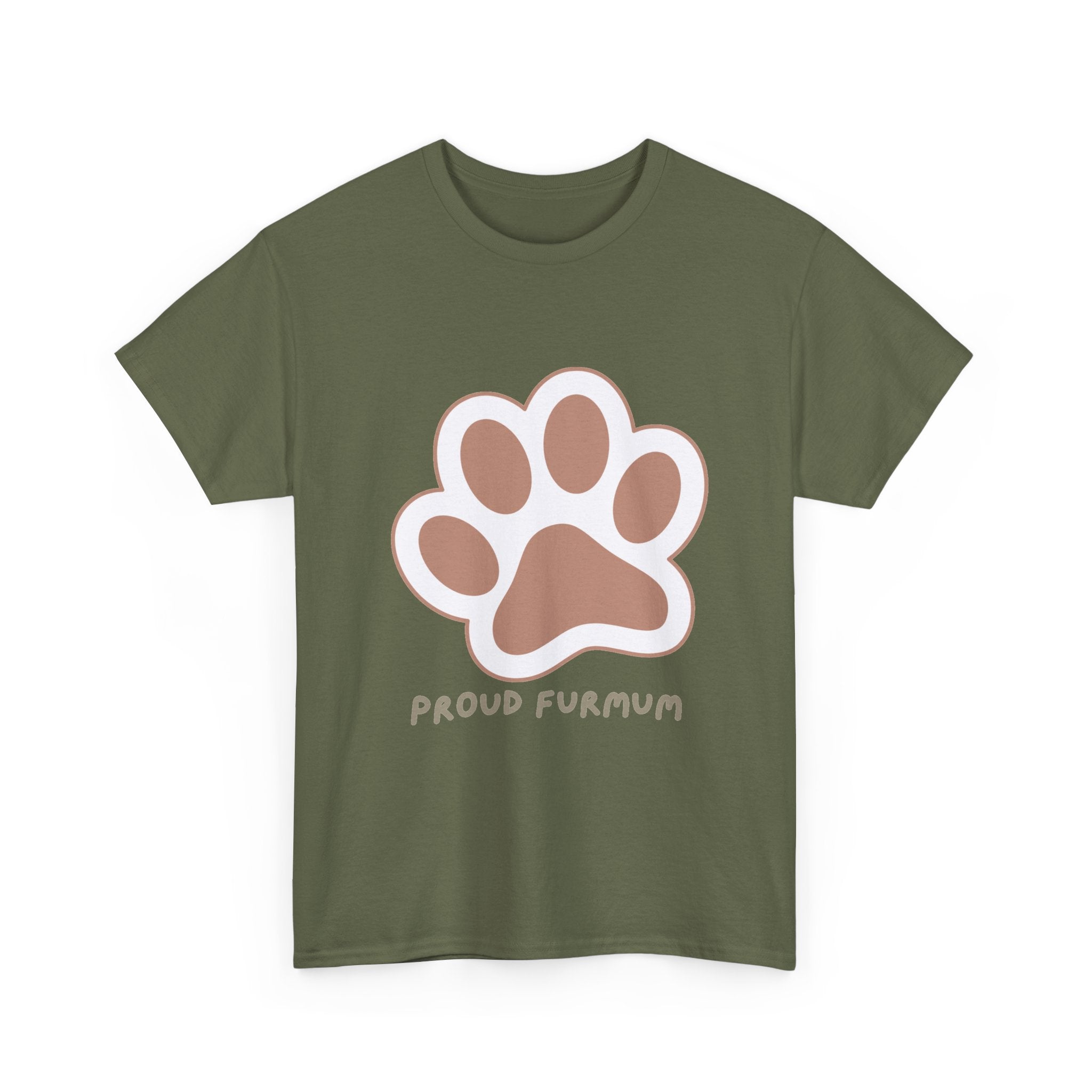 Proud Furmum T-Shirt — Cute Paw Print Tee for Dog Moms