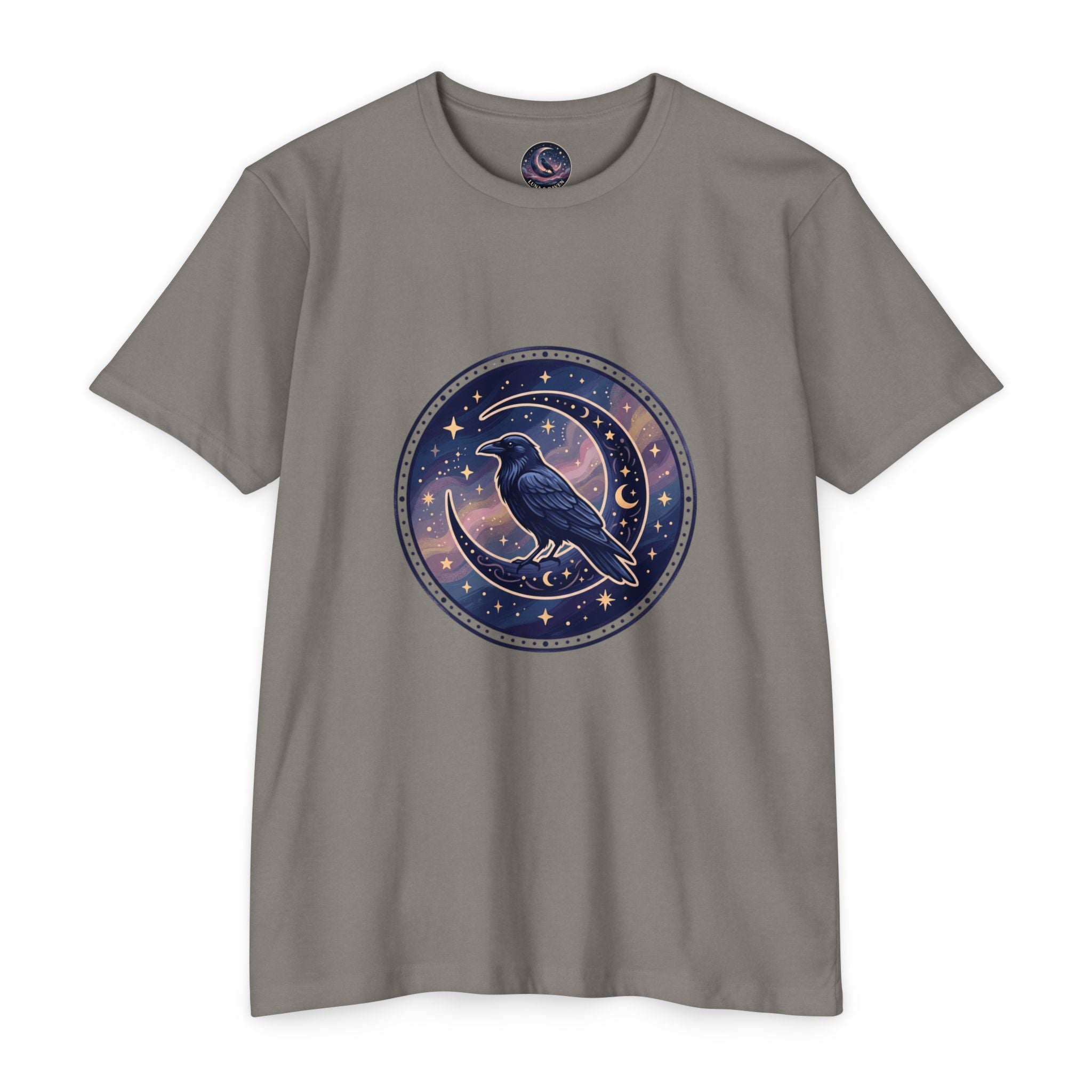 Mystic Raven Moon T-Shirt — Celestial Crow Graphic Tee