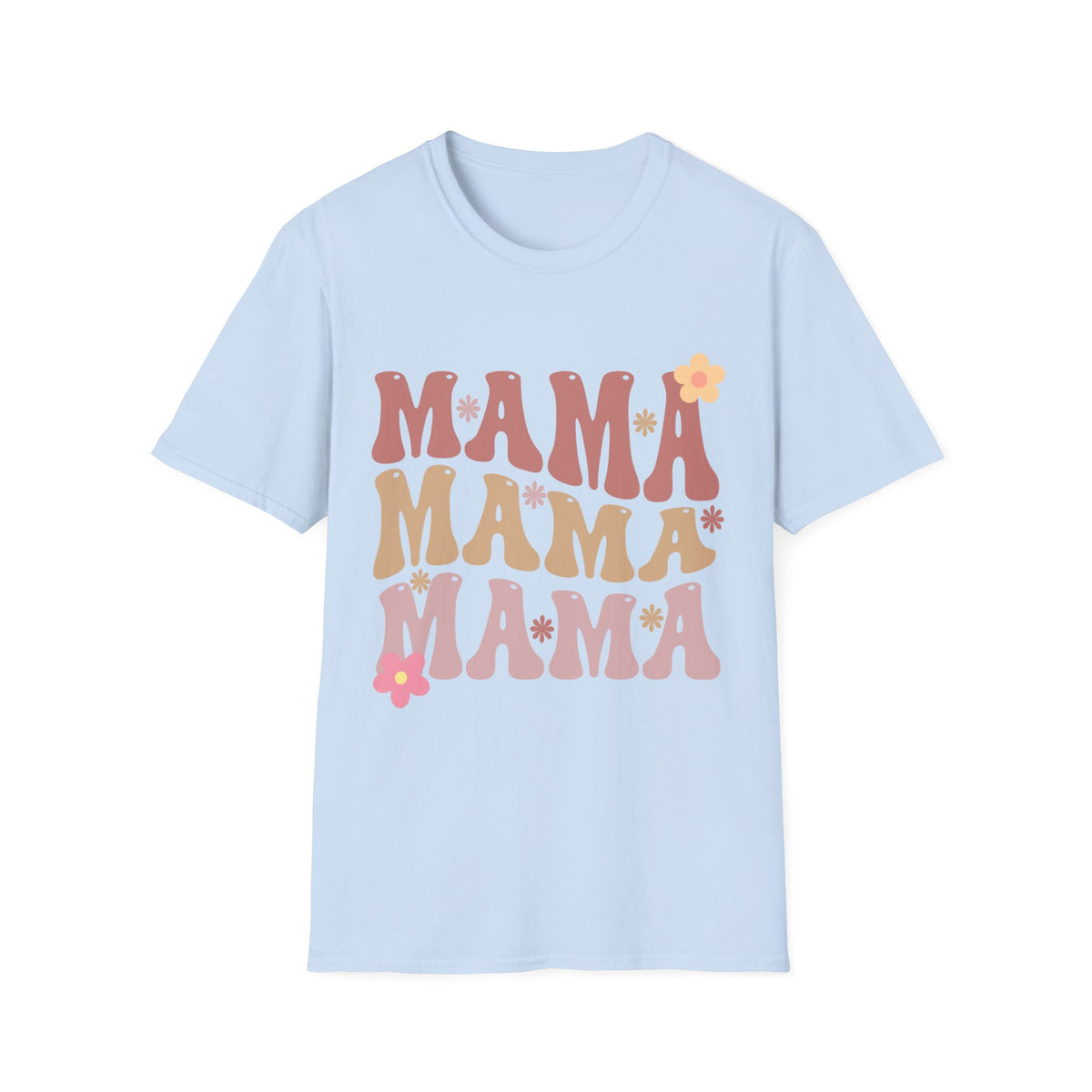 Mama Retro Floral Tee — ’MAMA’ Graphic Women’s T-Shirt