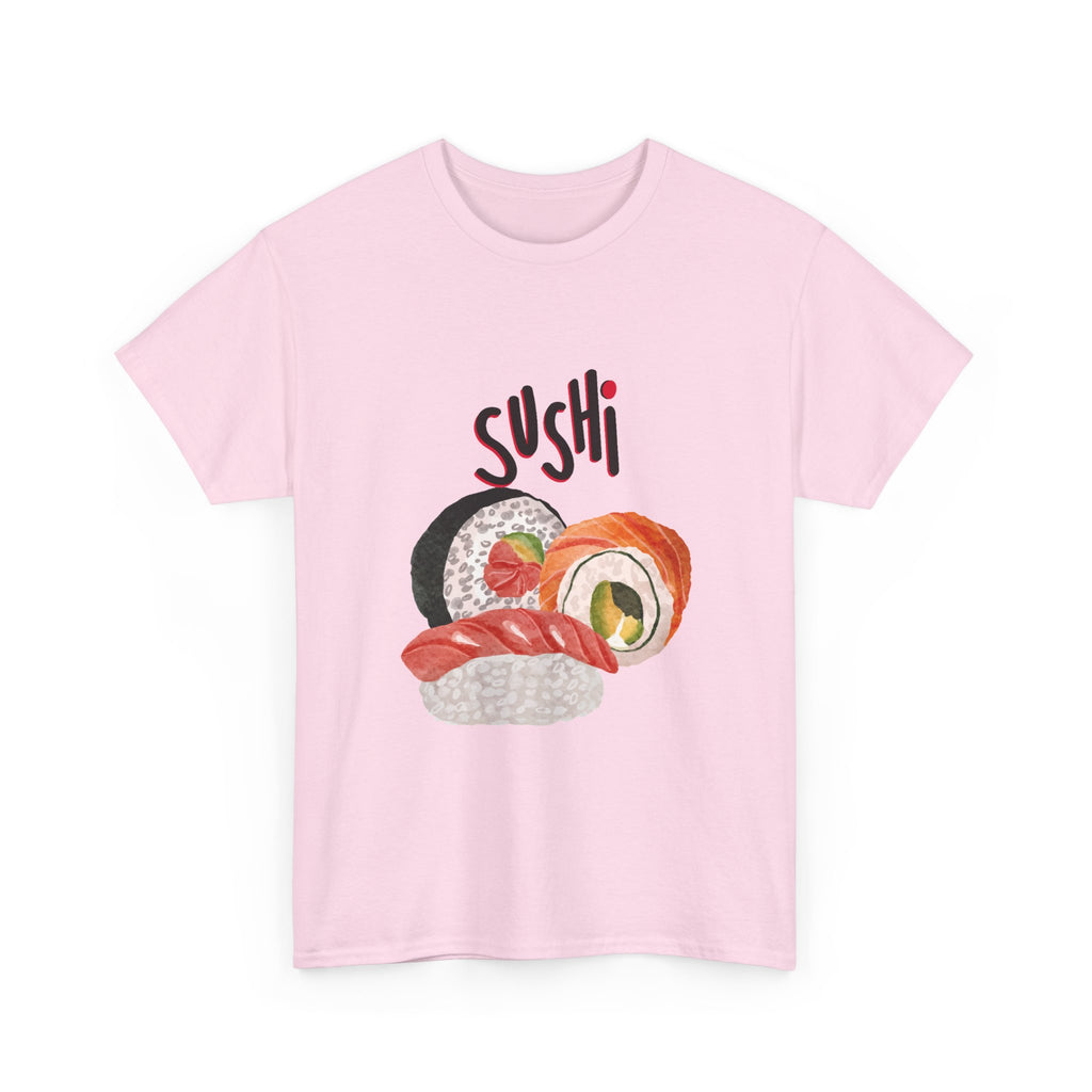 Sushi Graphic Tee — Cute Watercolor Sushi Roll & Nigiri T-Shirt