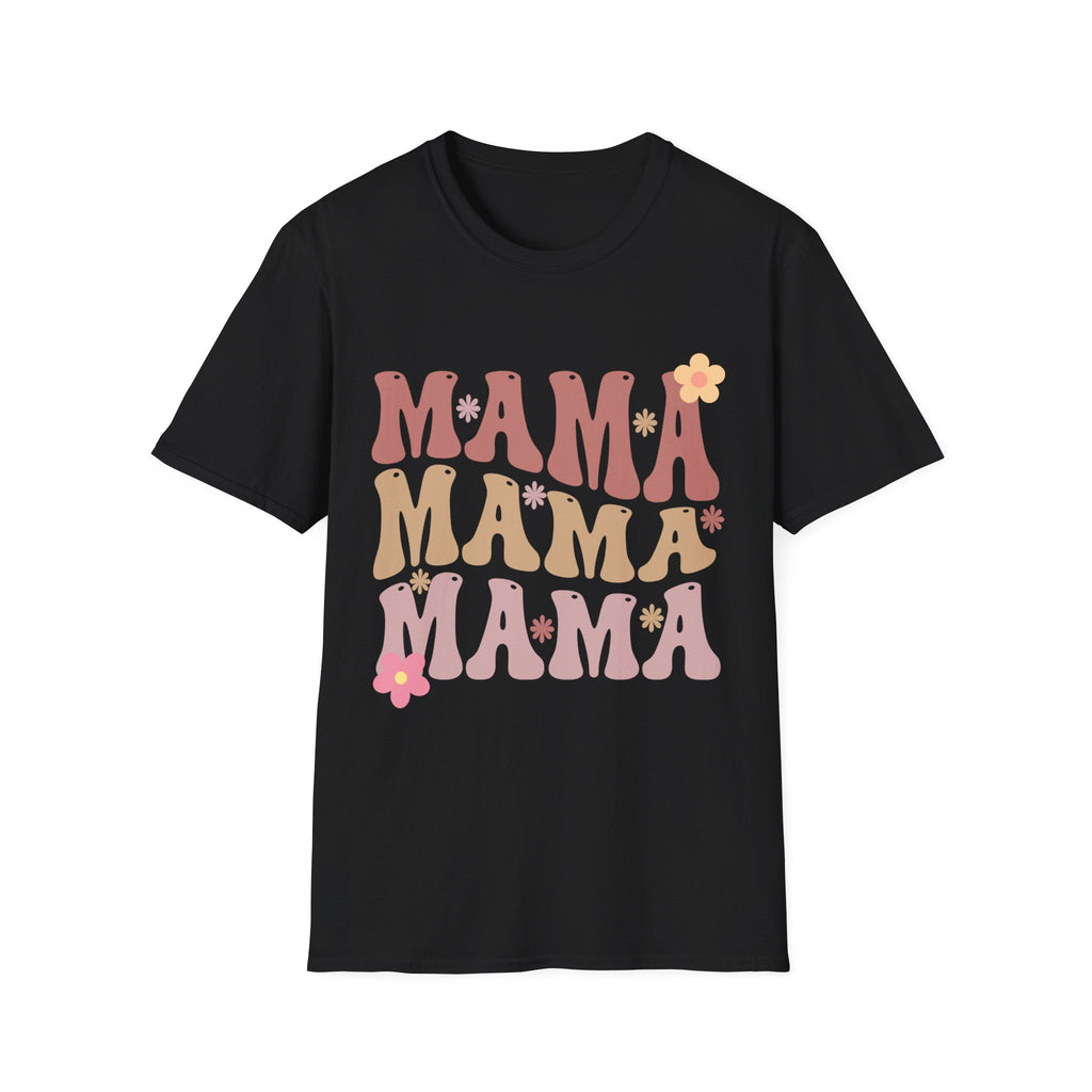 Mama Retro Floral Tee — ’MAMA’ Graphic Women’s T-Shirt
