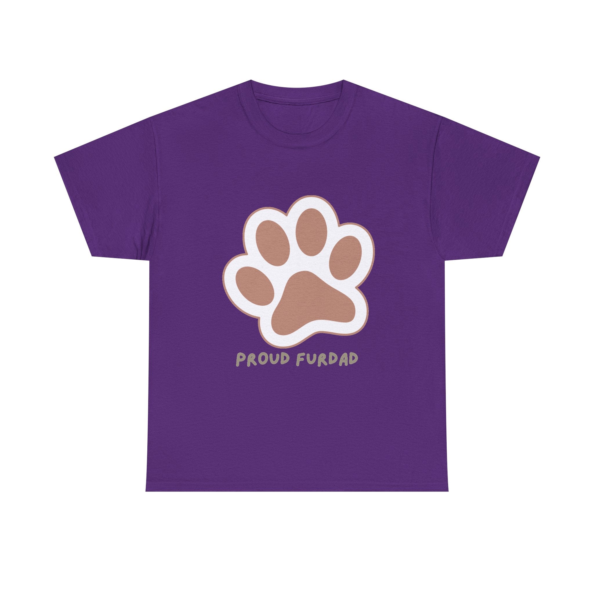 Proud FurDad T-Shirt — Cute Paw Print Dad Tee for Pet Owners