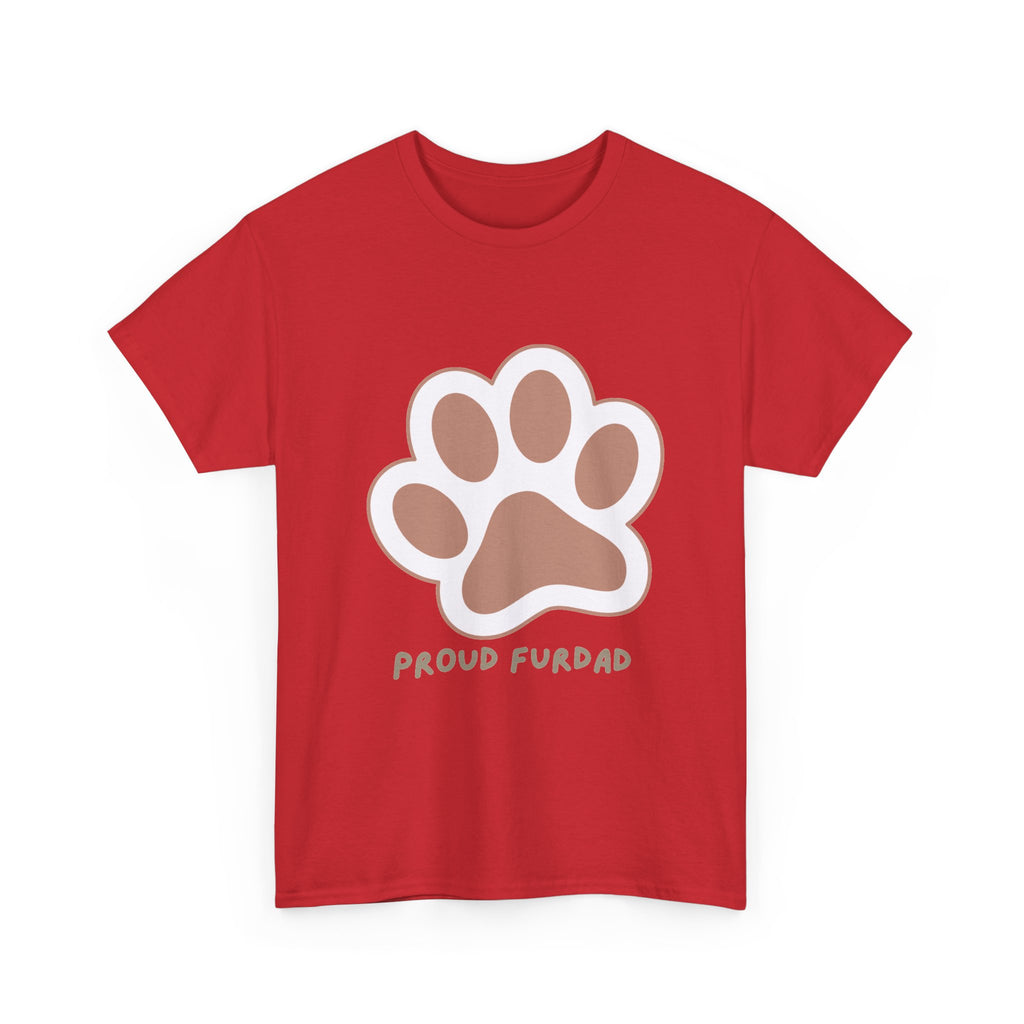 Proud FurDad T-Shirt — Cute Paw Print Dad Tee for Pet Owners