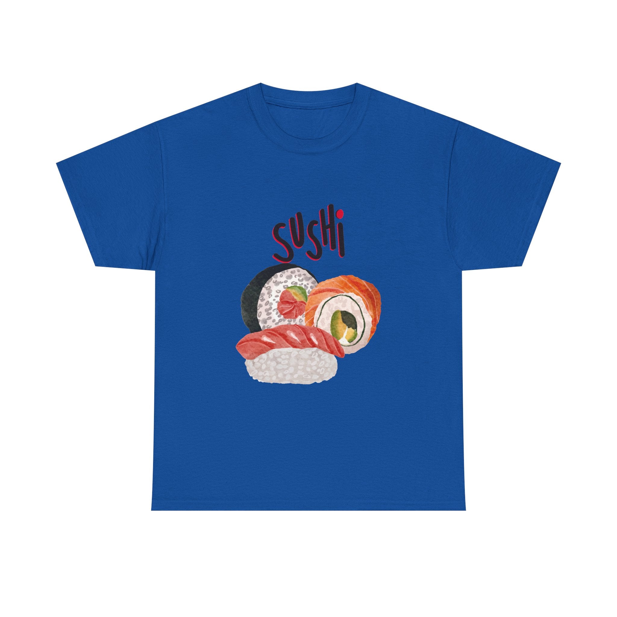 Sushi Graphic Tee — Cute Watercolor Sushi Roll & Nigiri T-Shirt