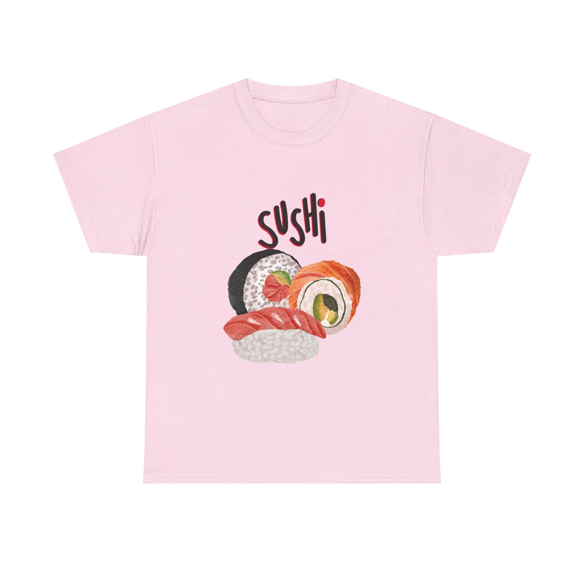 Sushi Graphic Tee — Cute Watercolor Sushi Roll & Nigiri T-Shirt