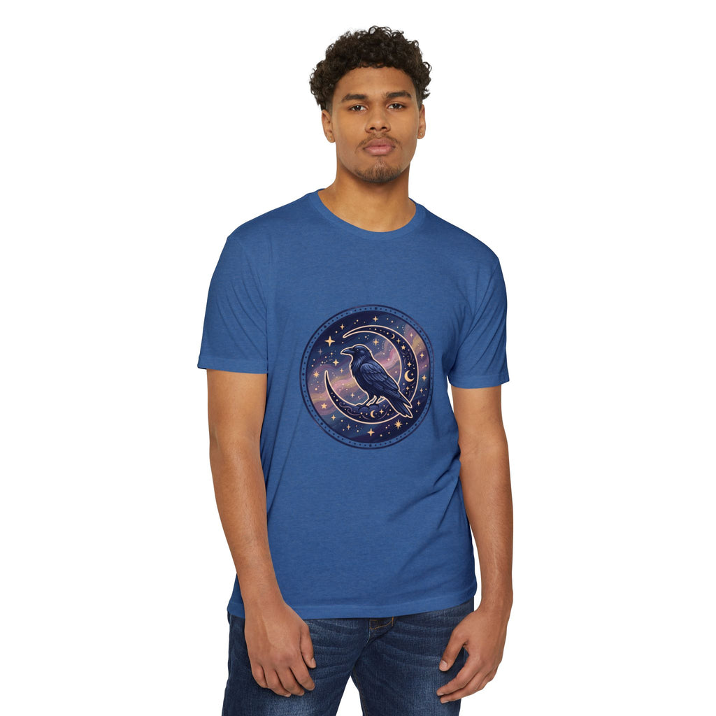 Mystic Raven Moon T-Shirt — Celestial Crow Graphic Tee