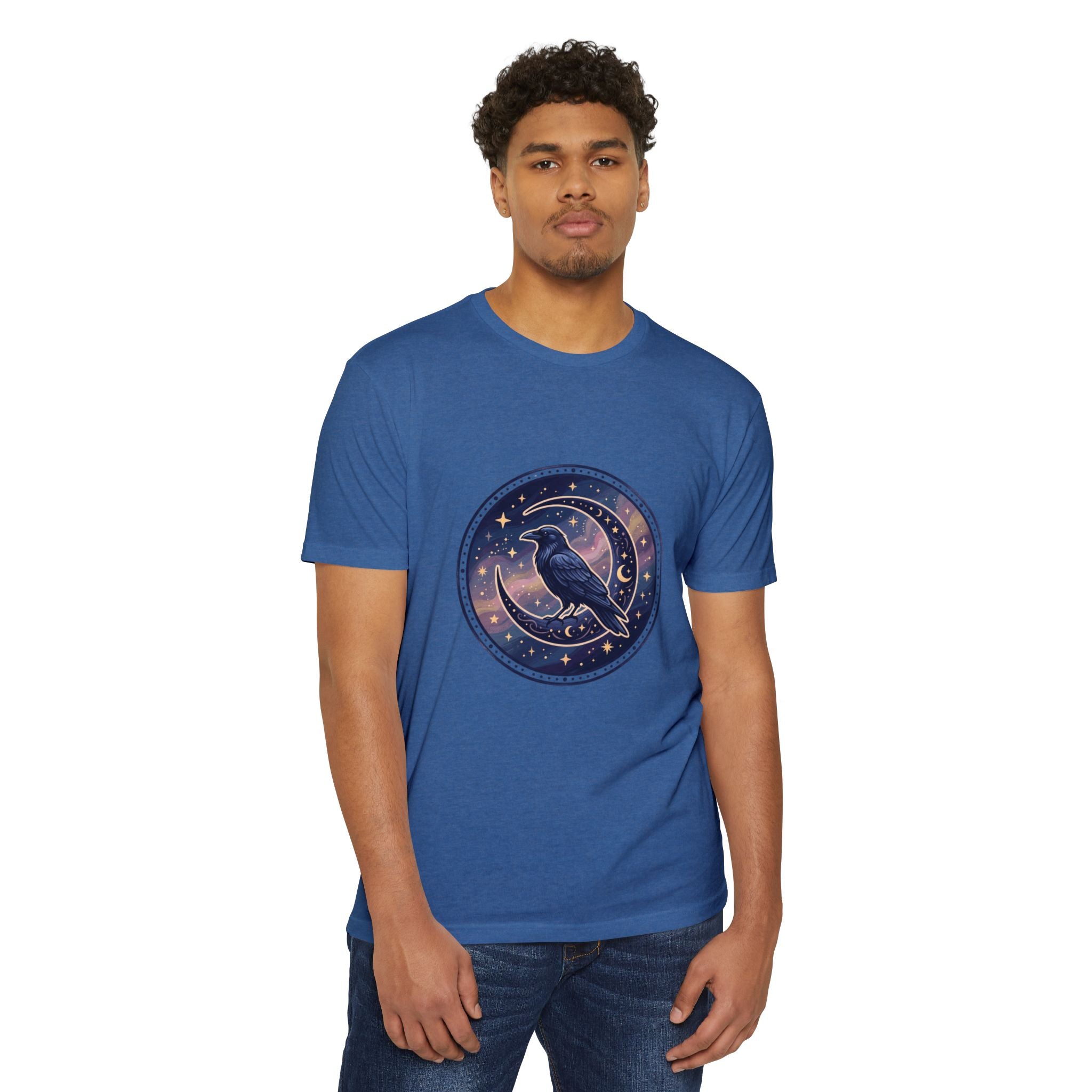 Mystic Raven Moon T-Shirt — Celestial Crow Graphic Tee