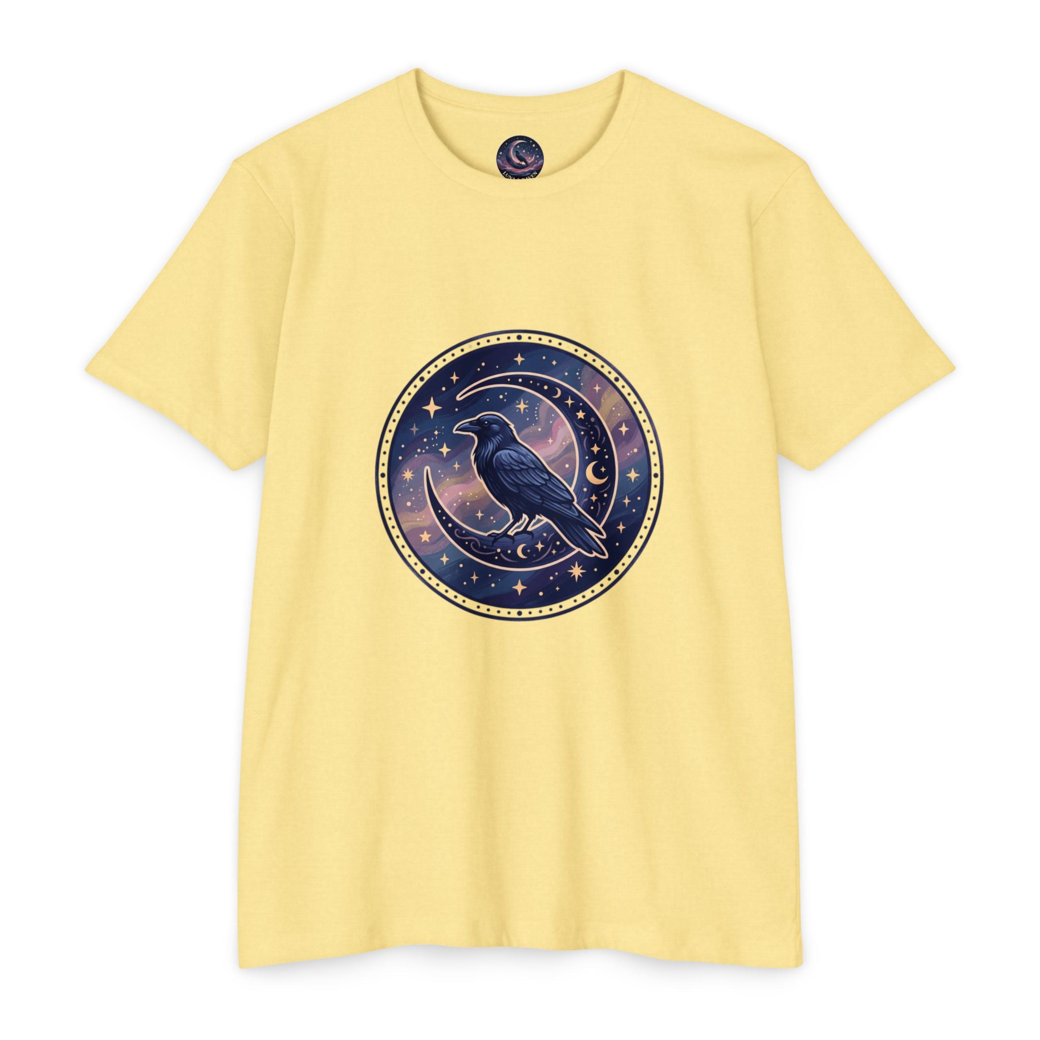 Mystic Raven Moon T-Shirt — Celestial Crow Graphic Tee