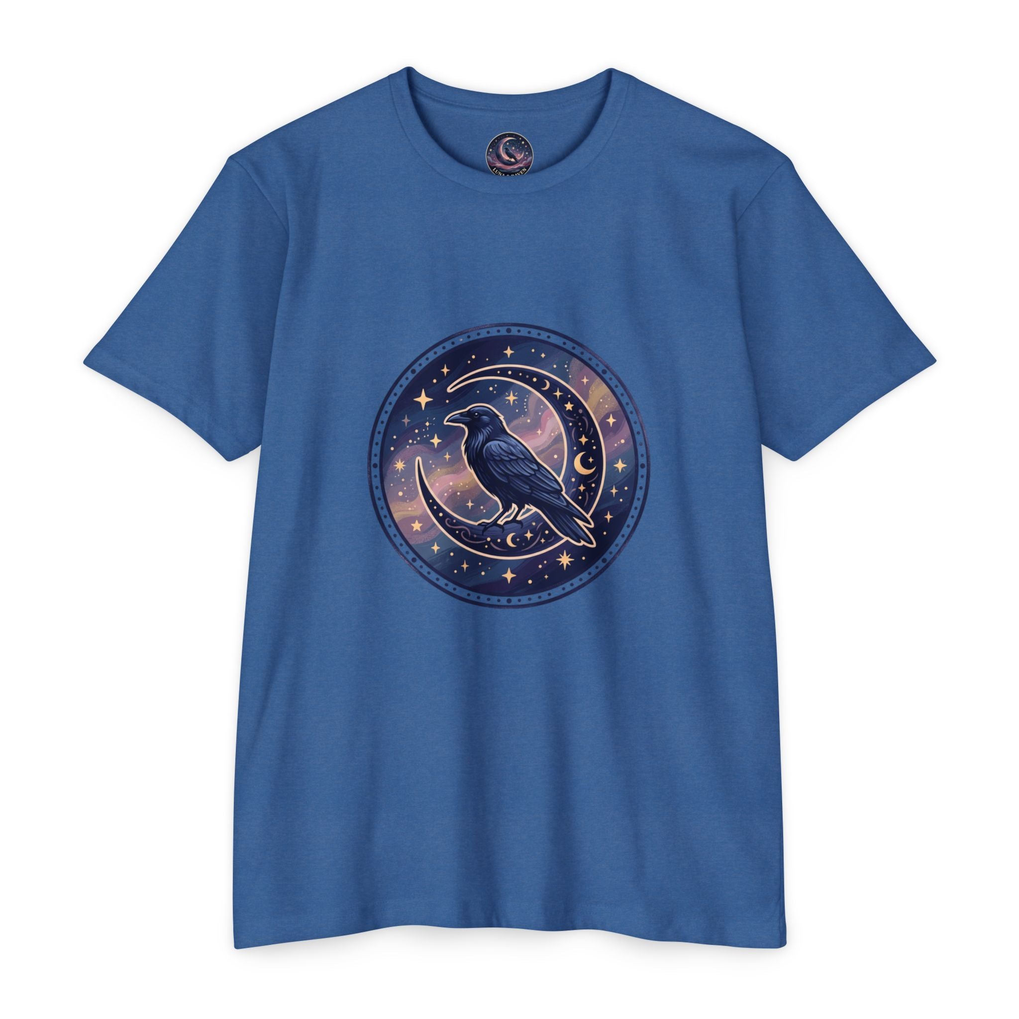 Mystic Raven Moon T-Shirt — Celestial Crow Graphic Tee
