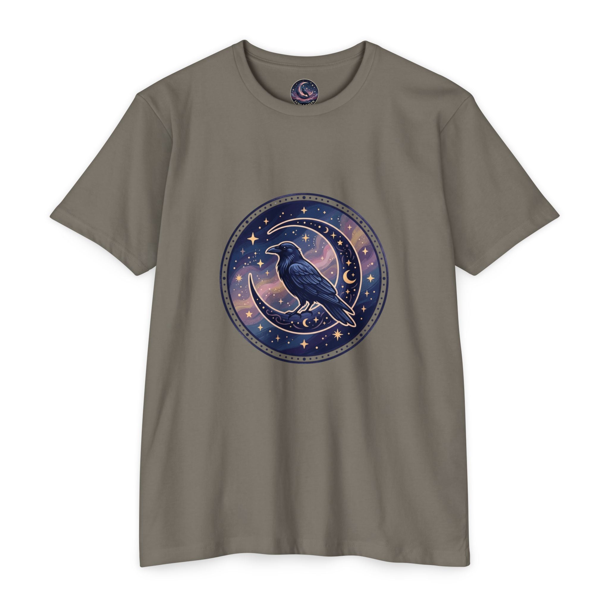 Mystic Raven Moon T-Shirt — Celestial Crow Graphic Tee