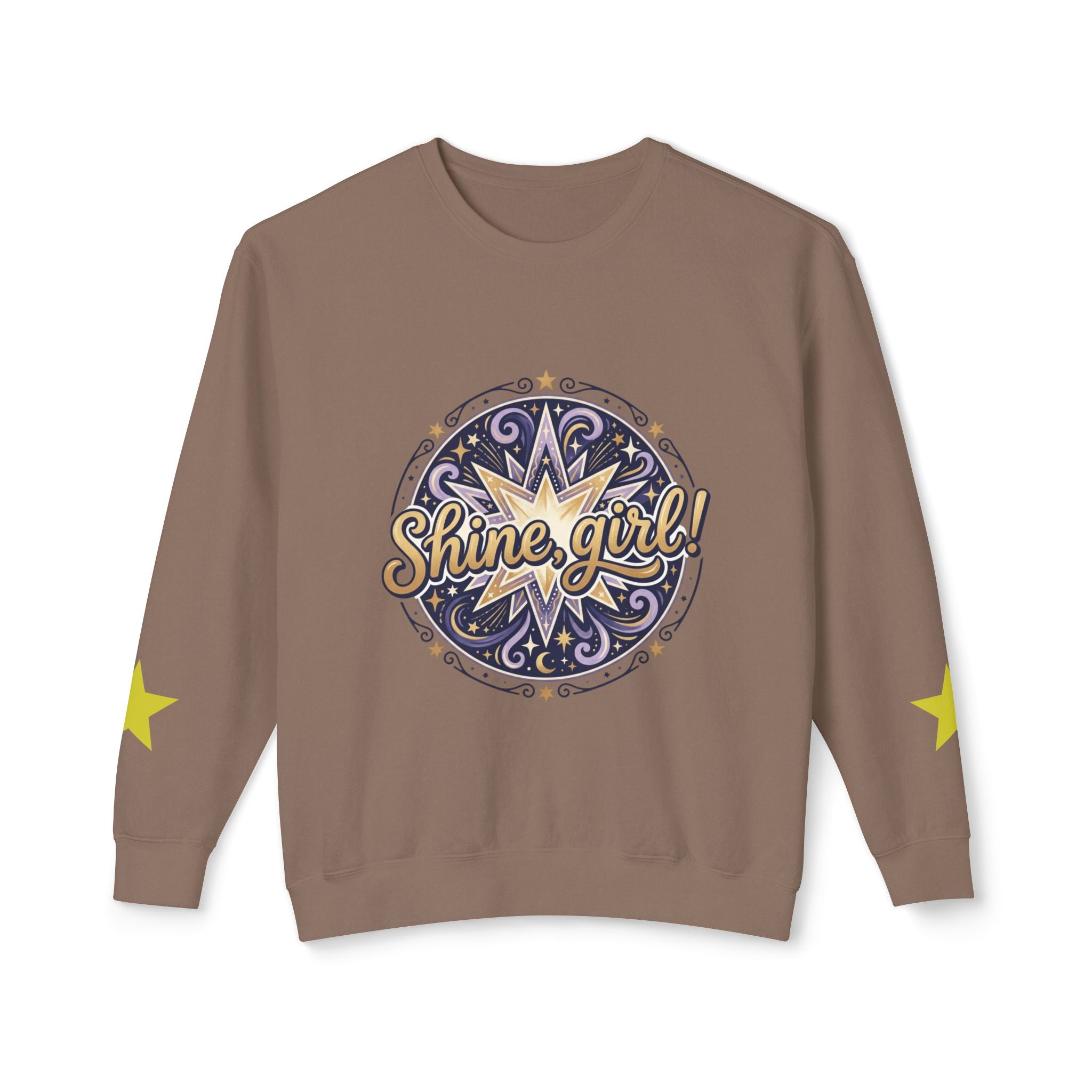 Shine Girl Crewneck Sweatshirt — Retro Star Graphic
