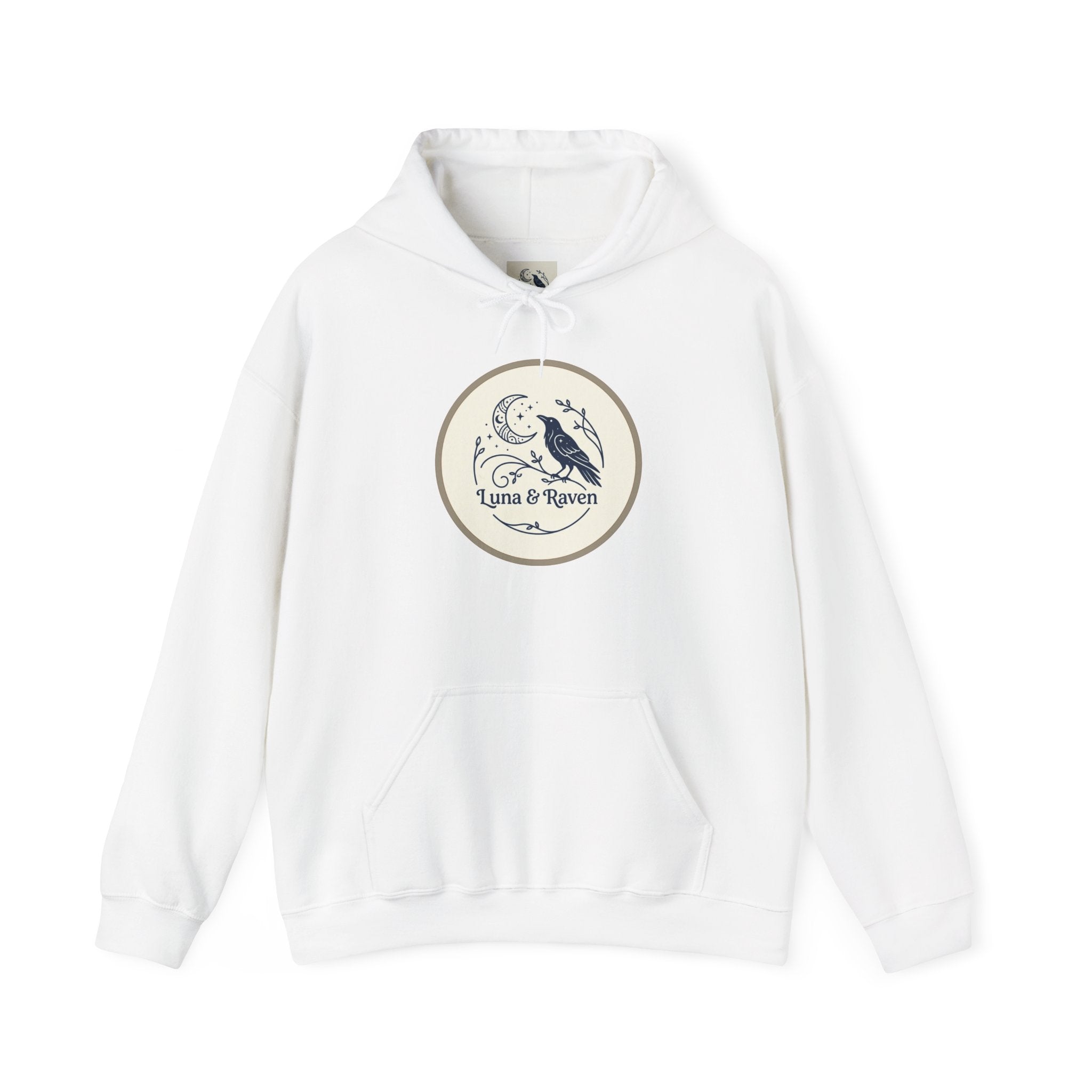 Raven & Moon Hoodie – "Luna & Raven" Celestial Pullover