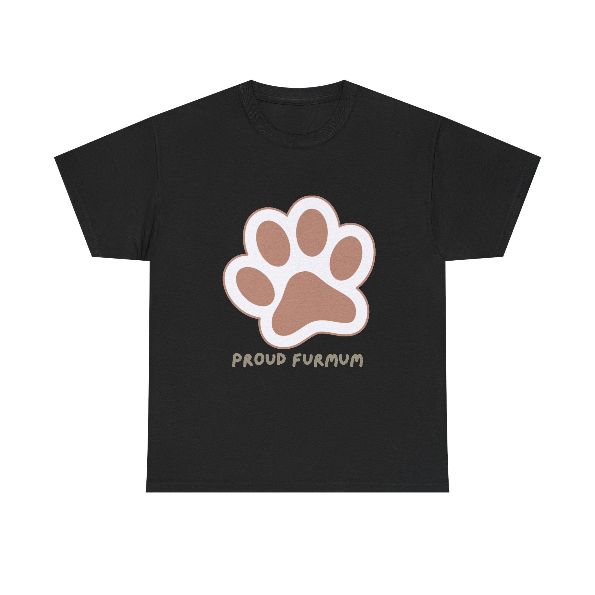 Proud Furmum T-Shirt — Cute Paw Print Tee for Dog Moms