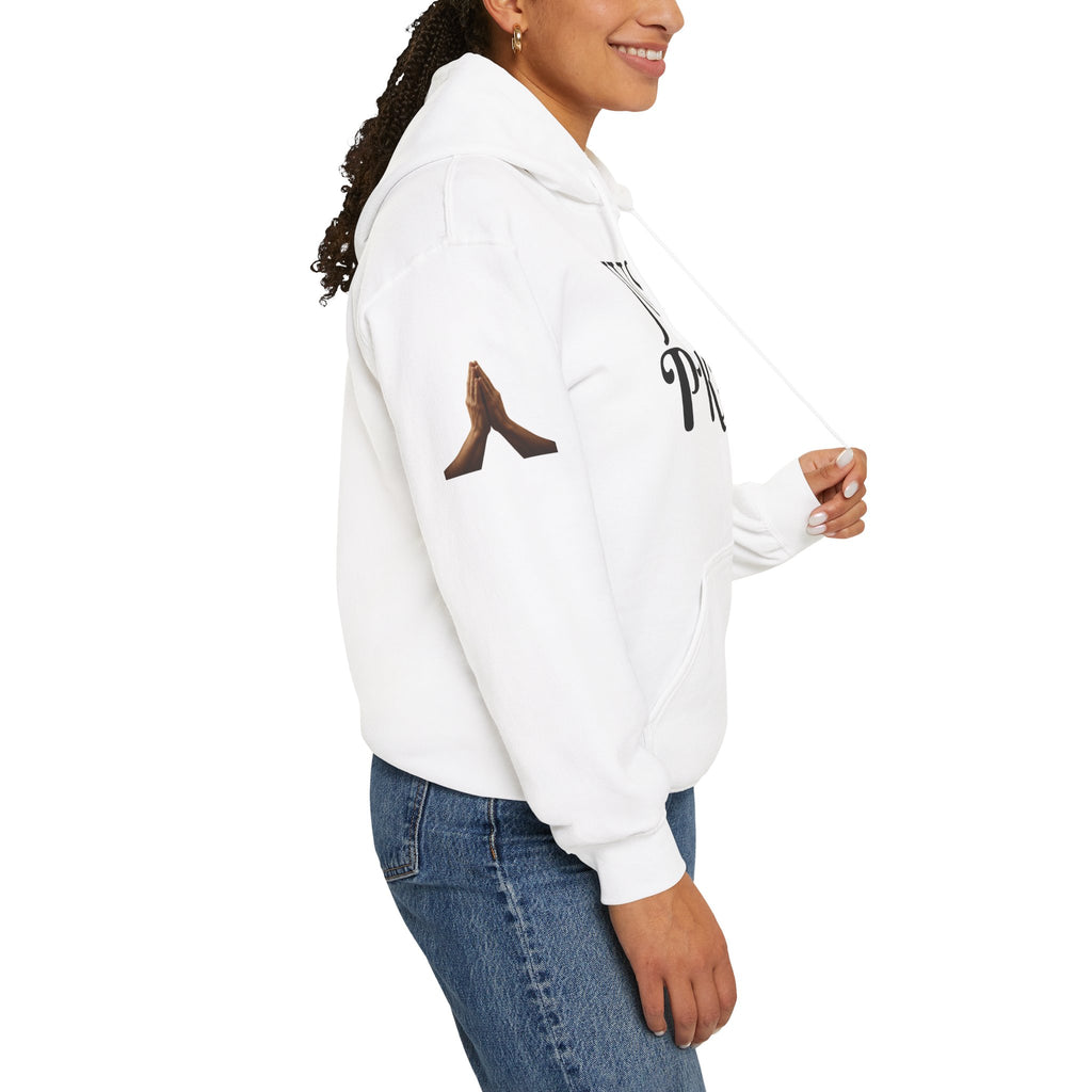 Just Pray Hoodie — Christian Faith Hoodie with Cross & Praying Hands