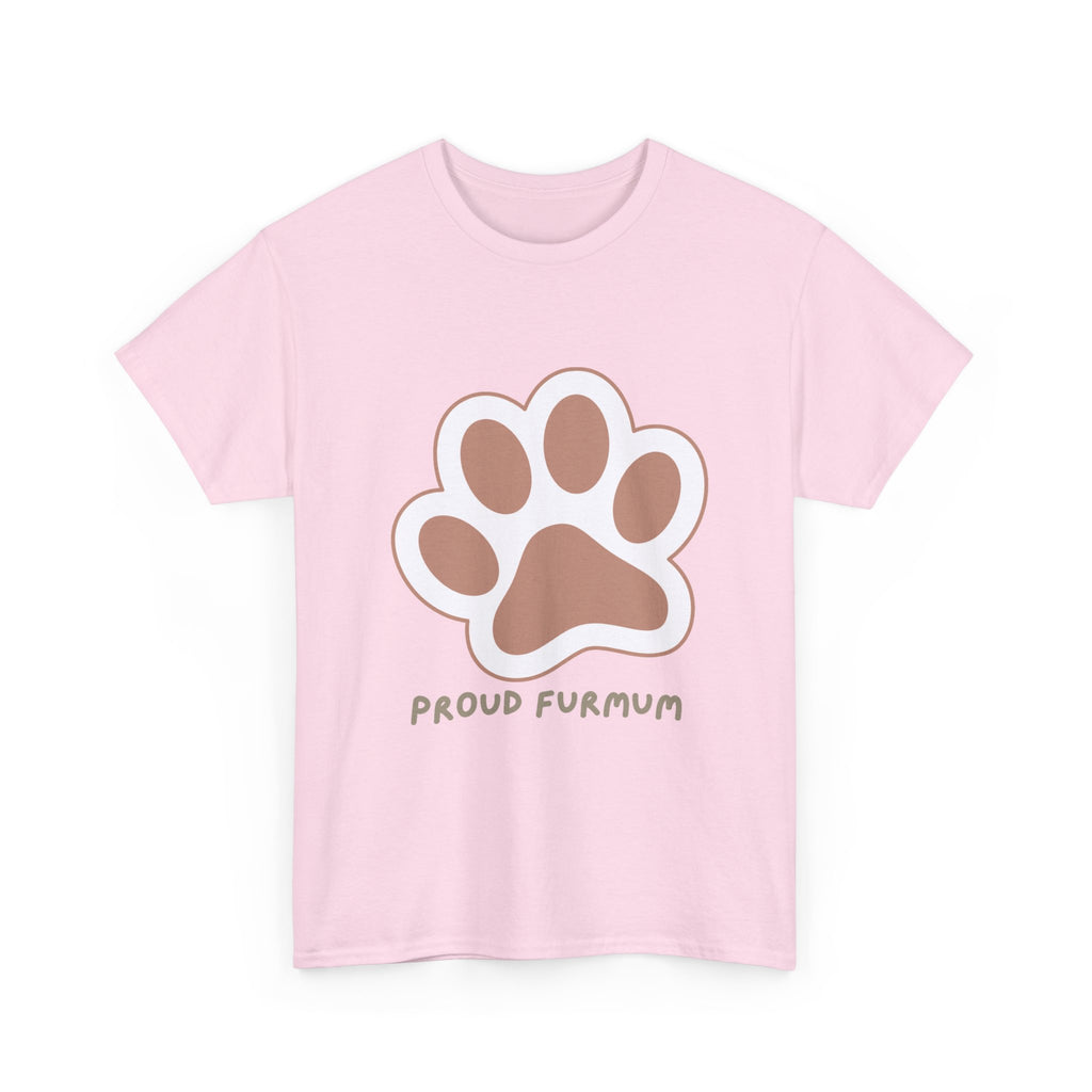 Proud Furmum T-Shirt — Cute Paw Print Tee for Dog Moms
