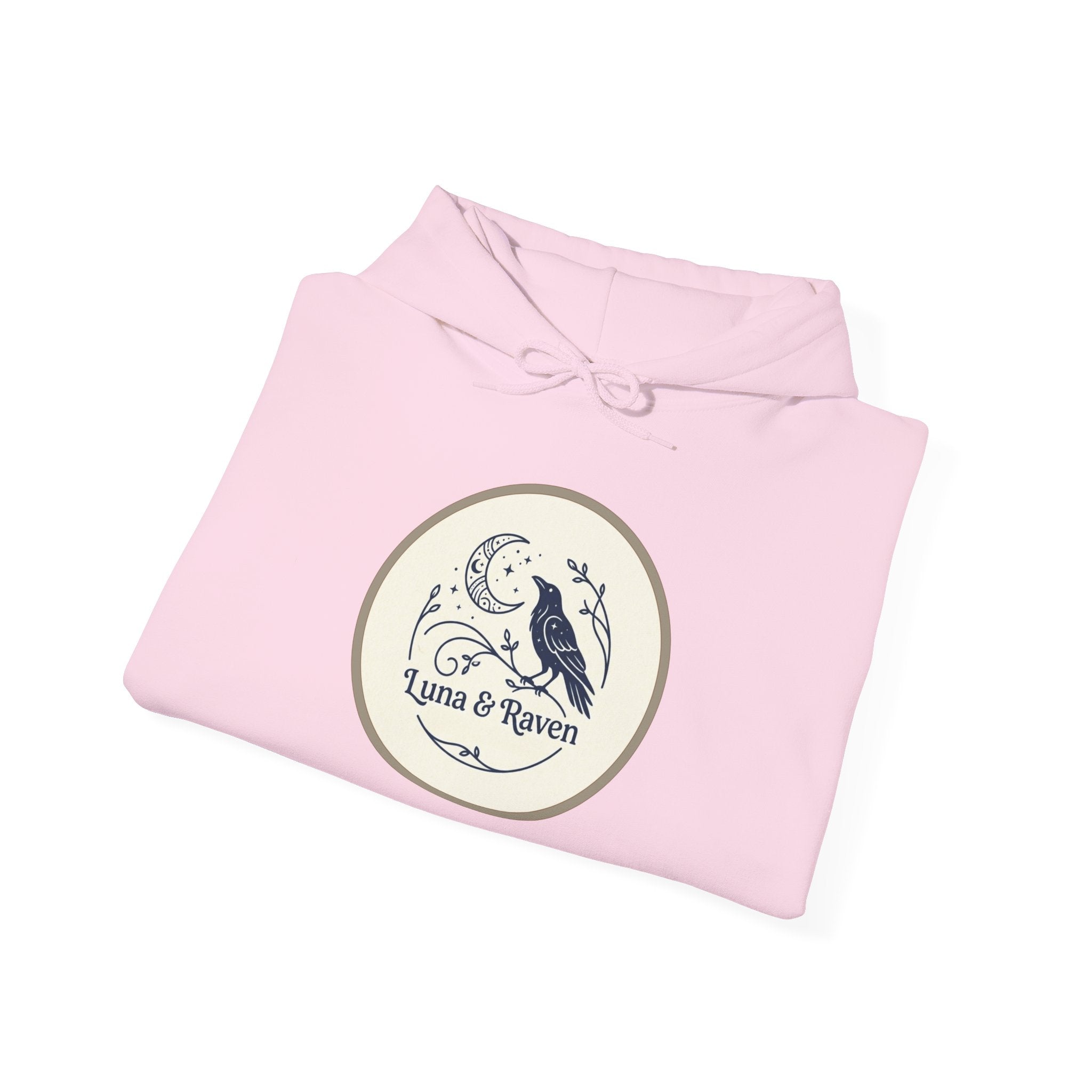 Raven & Moon Hoodie – "Luna & Raven" Celestial Pullover