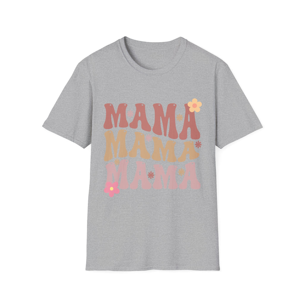Mama Retro Floral Tee — ’MAMA’ Graphic Women’s T-Shirt