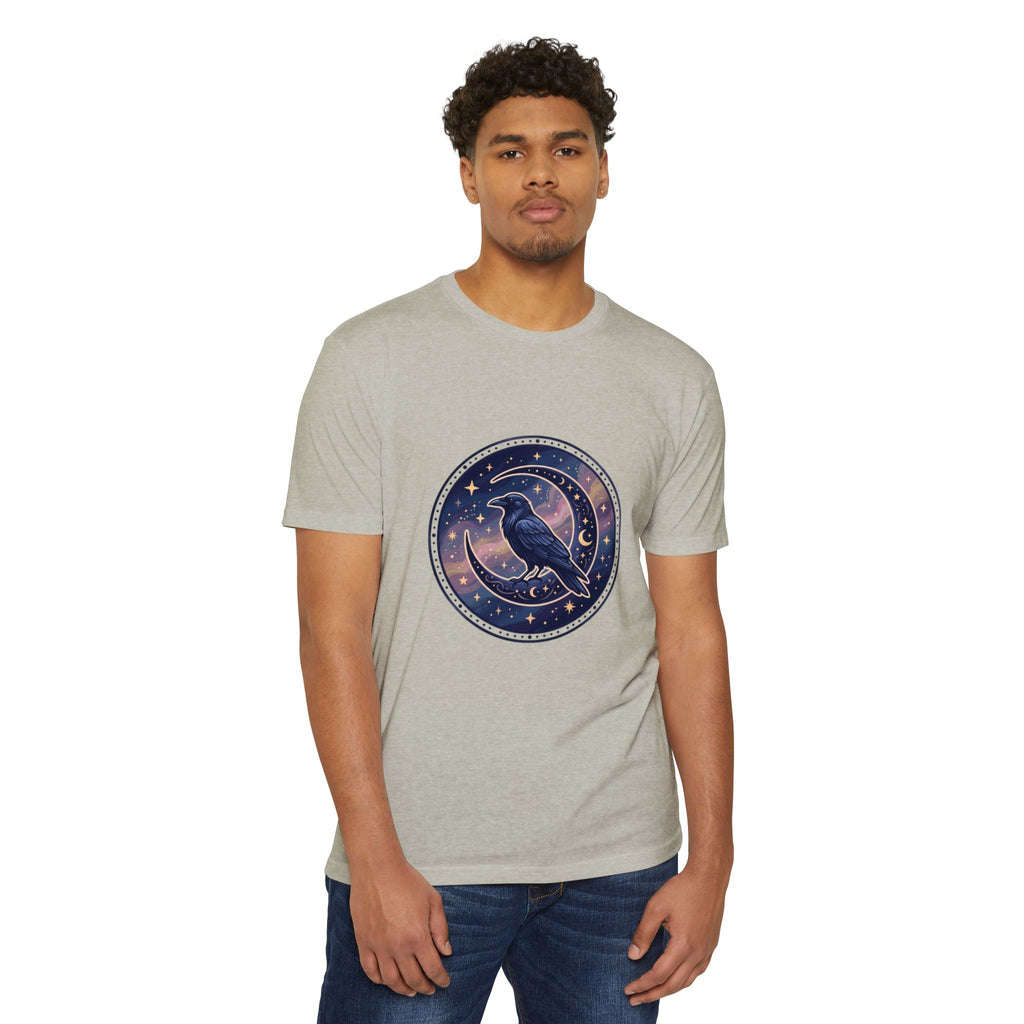 Mystic Raven Moon T-Shirt — Celestial Crow Graphic Tee