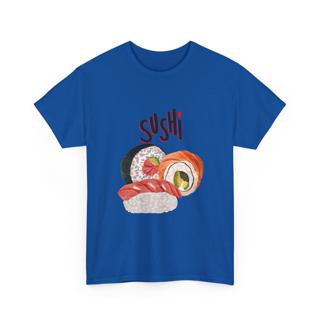 Sushi Graphic Tee — Cute Watercolor Sushi Roll & Nigiri T-Shirt