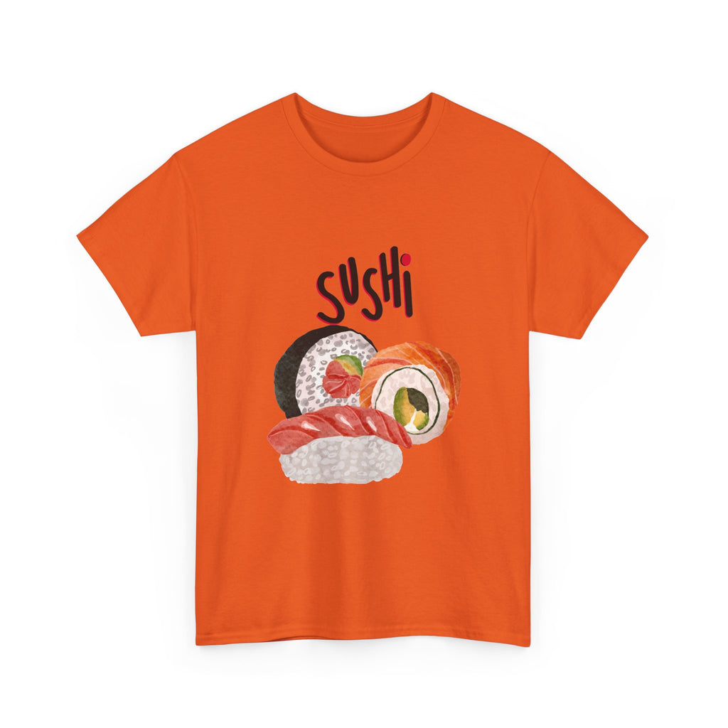 Sushi Graphic Tee — Cute Watercolor Sushi Roll & Nigiri T-Shirt