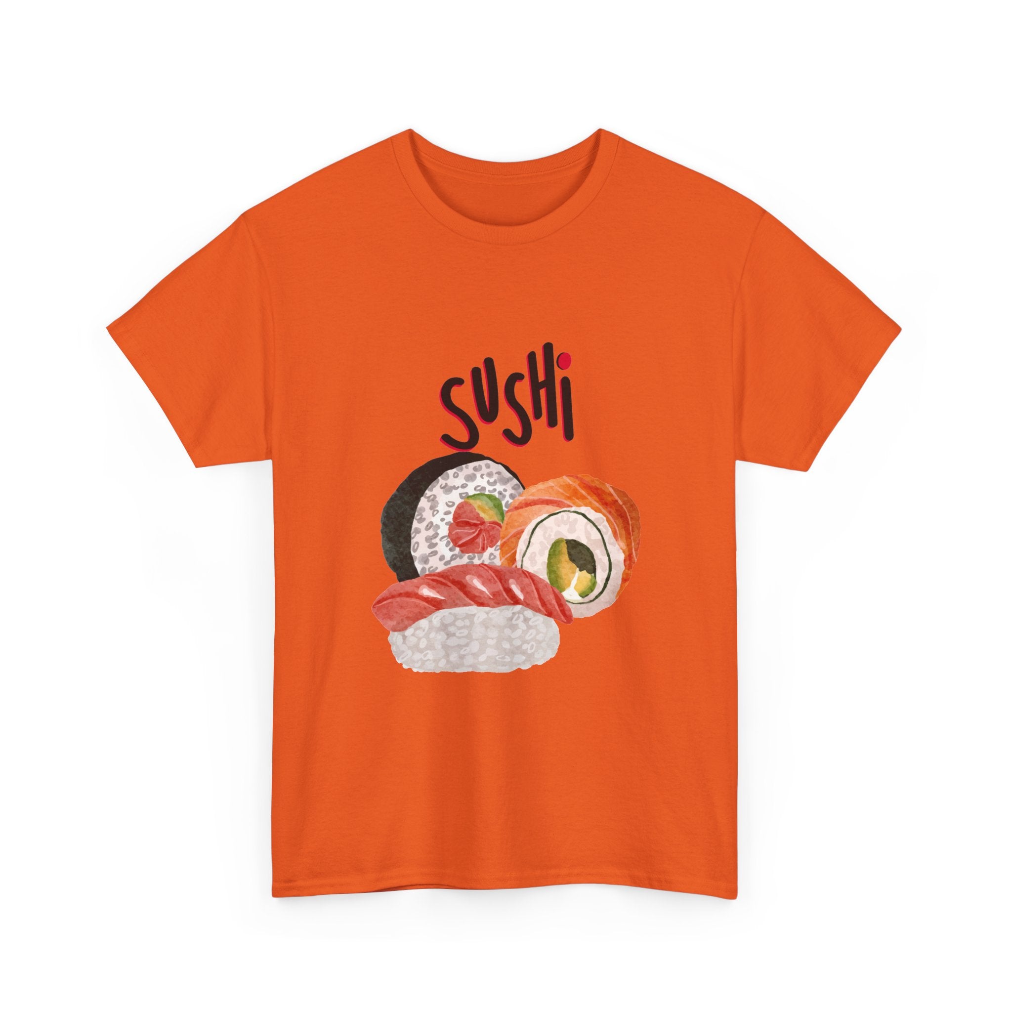 Sushi Graphic Tee — Cute Watercolor Sushi Roll & Nigiri T-Shirt