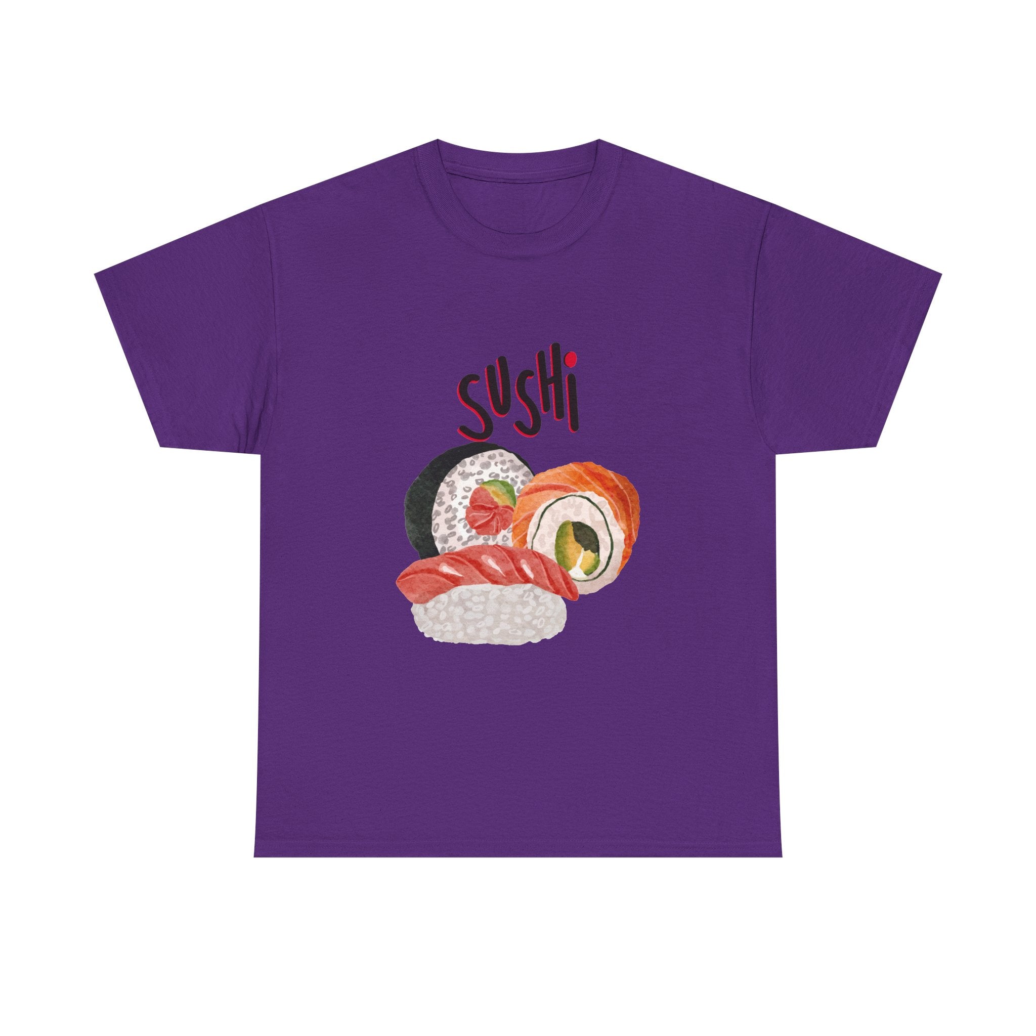 Sushi Graphic Tee — Cute Watercolor Sushi Roll & Nigiri T-Shirt