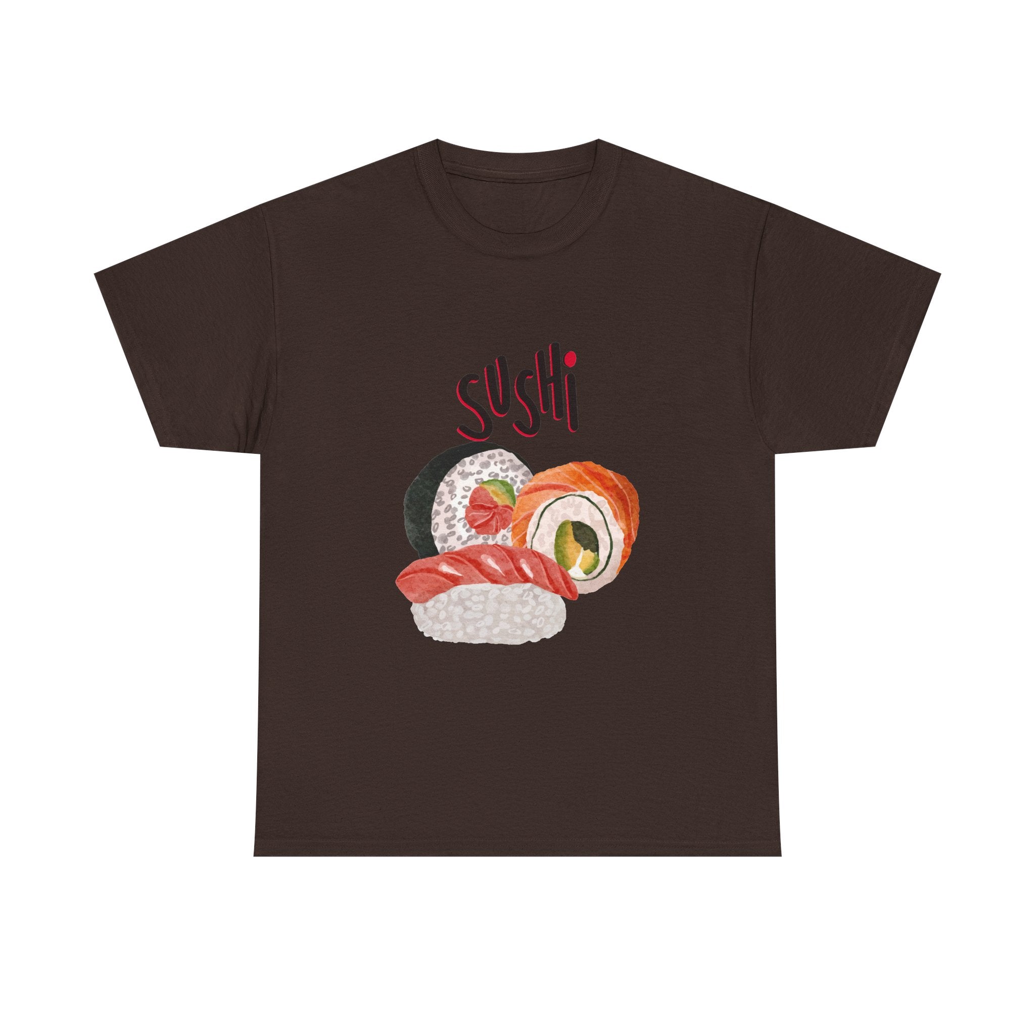 Sushi Graphic Tee — Cute Watercolor Sushi Roll & Nigiri T-Shirt